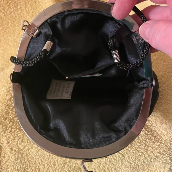 Kate Landry Black satin formal clutch. NOSWT. No tears or rips. - Picture 4 of 5